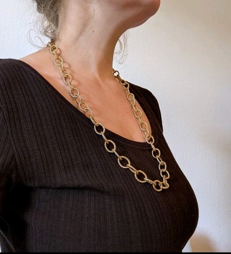 Kette goldfarben glieder groß - kette,