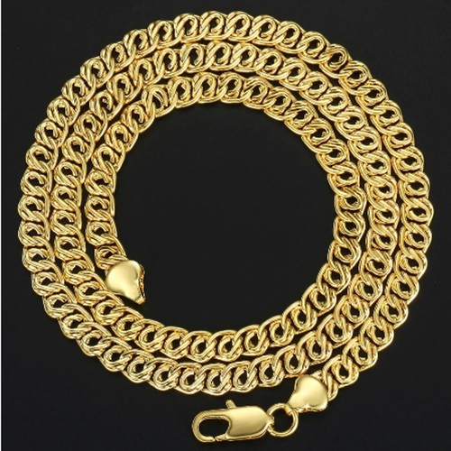 Kette gold vergoldet 7mm - kette,