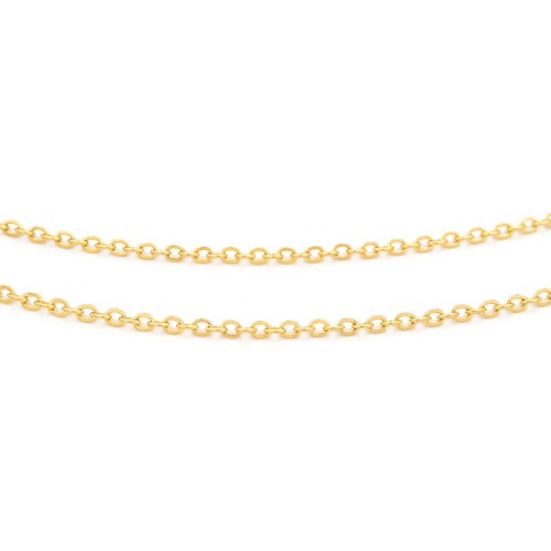 Edelstahlkette 2mm gold 50cm - edelstahlkette,