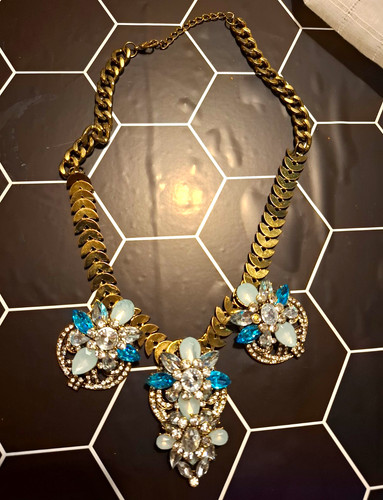 Statement halskette blume - statement-halskette,
