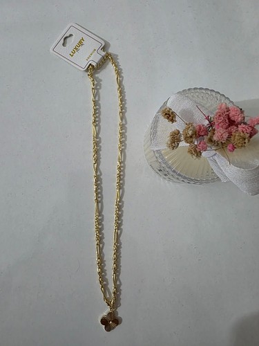 Damen kette gold kleeblatt - damen,