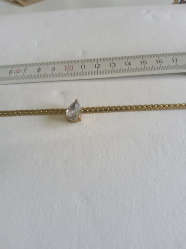 Massive glieder kette zirkonia - massive,