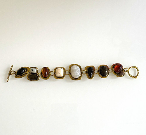 Goldfarbenes gliederarmband - goldfarbenes,