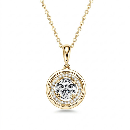Lyrane moissanit halo - –,