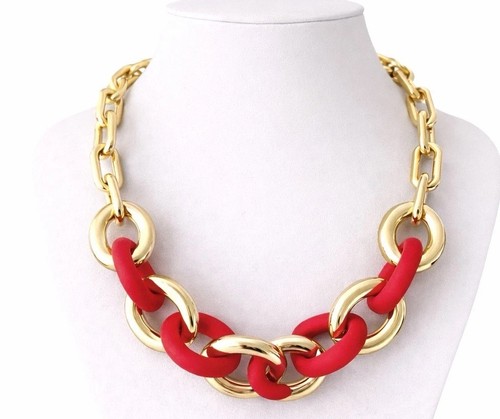 Statement kette damen rot - damen,